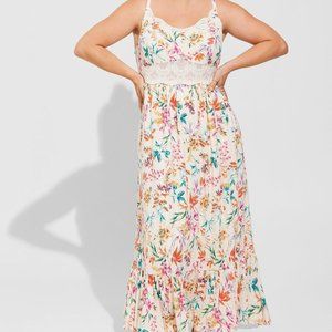 Torrid Maxi Washable Gauze Lace Inset Dress size 2 (18-20)